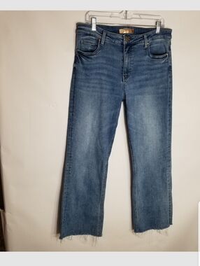 KUT FROM THE KLOTH Kelsey Fab Ab Ankle Flare Jeans Women's 12 Blue High Rise